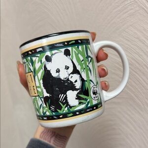 90s WWF Protect Wildlife Panda Mug World Wildlife Fund Kay Dee Designs
